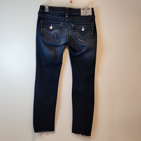 True Religion Jeans Women's Sz 25 Section Skinny Pocket Flap Dark Wash Denim - Picture 14 of 14